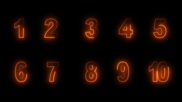 Animation - Countdown z&auml;hlt von 10 zu 0 herunter.