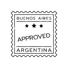 Monochrome retro postage stamp design