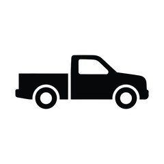 Pickup truck vehicle transport automobile automotive machine design graphic element icon