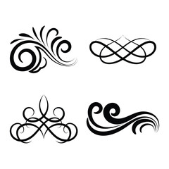 Beautiful vintage vector decorative elements and ornaments