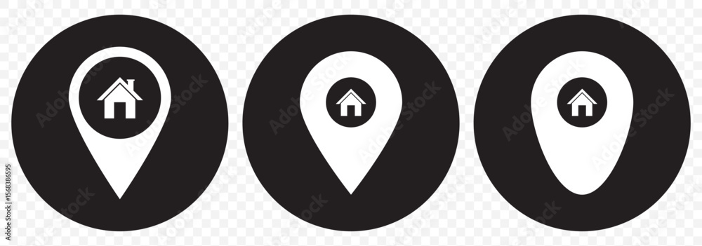 Poster location map pin icons set. modern map marker collection. pinpoint. location pin icon. map pin place