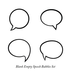 Blank empty speech bubbles vector illustration