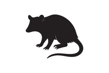 Obraz premium Opossum silhouette.