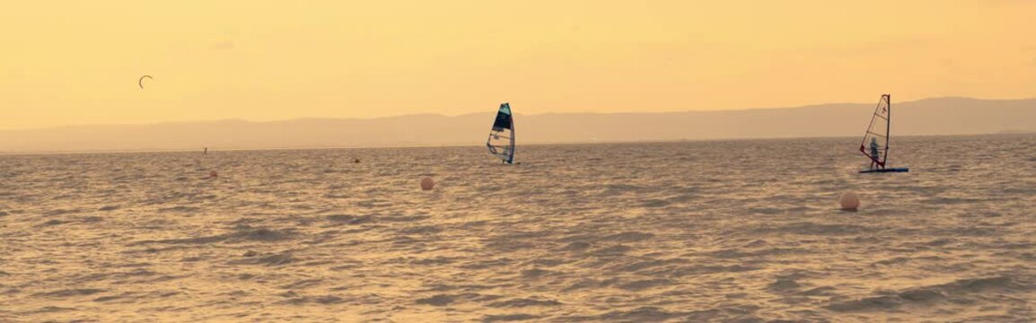 Lake Neusiedler See, Austria, in summer