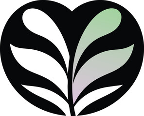 Eternal Spring: A stylized heart-shaped floral arrangement, evokes the beauty of nature's rebirth and growth