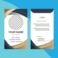 Business id card design employee identity card