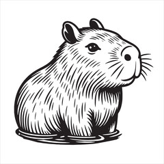 Fototapeta premium Capybara Svg