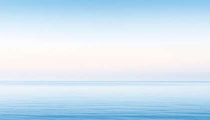 Fototapeta premium Calm Ocean Horizon Under a Pastel Sky