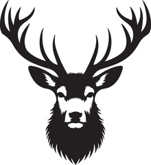 Fototapeta premium a silhouette deer face vector