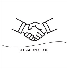 Fototapeta premium Handshake agreement business deal partnership vector