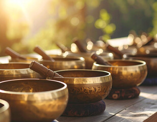 Set of Tibetan Singing Bowls 