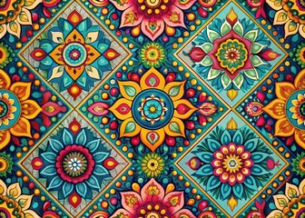 Modern home décor featuring seamless digital wallpaper, textile prints, and geometric/abstract surface patterns.