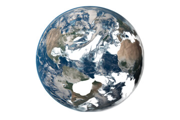 Stylized Earth Globe:  Dramatic Atmospheric Perspective,  Ocean Currents, Cloud Formations,  Global...