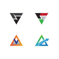 Polygonal Triangle Logo with Prism Effect for Corporate Visual Identity