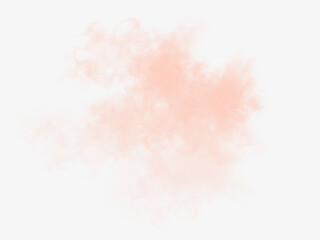 Pink smoke cloud with soft swirls and watercolor texture on white background png. Universal element for wellness, cosmetics, packaging, creative banners and modern illustrations.