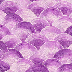 Obraz premium Muted Violet Watercolor Waves Pattern for Seamless Background Design