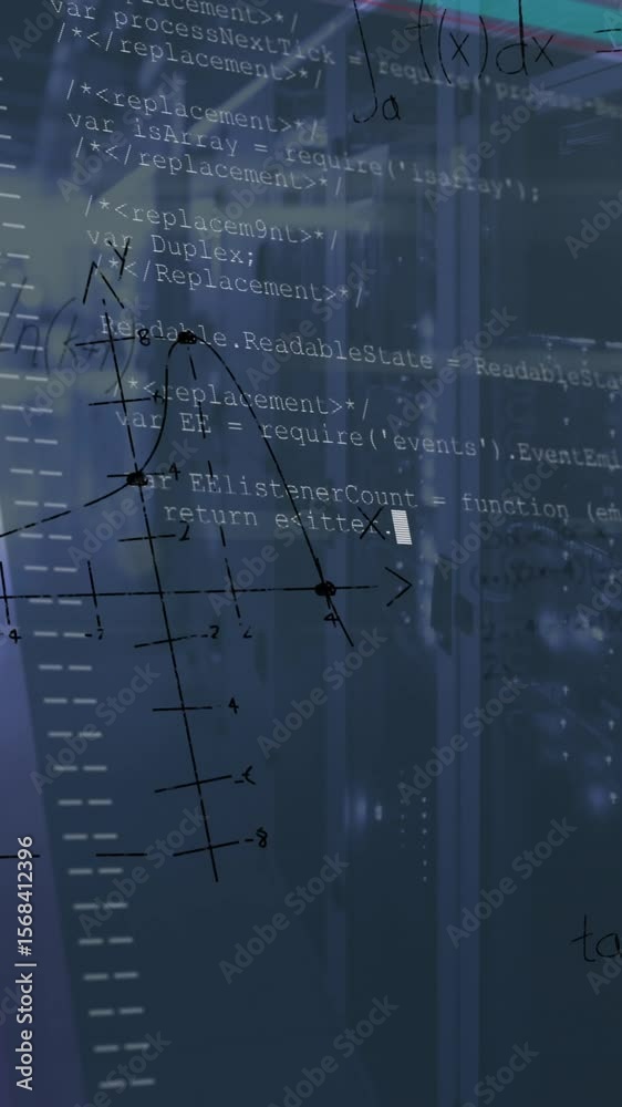 Poster the animation depicts a computer interface processing and programming data