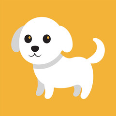 Ghost Dog With Wagging Tail Silhouette Illustration