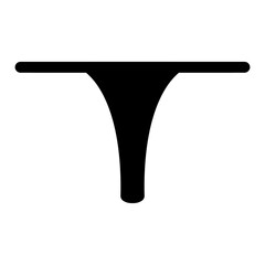 Woman panties silhouette icon. Panties icon isolated on transparent background