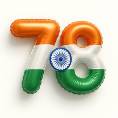 Ashoka Chakra and Tricolor Balloons for 78th Independence Day 78th India Independence Day Post