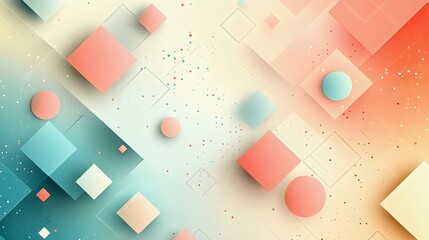 Abstract geometric shapes in soft pastel colors, creating a modern background. Perfect for creative projects and digital art.