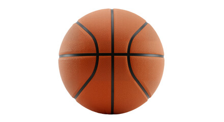 Fototapeta premium Classic Orange Basketball with Textured Surface Against White Background, Symbolizing Energy, Athleticism, and Timeless Sport Culture.