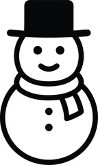 Charming Snowman Illustration Vector Clipart for Winter Designs