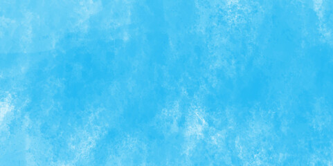 Obraz premium Modern blue powder style grunge textured abstract bright paper watercolor stain with hand paint background, texture for design distressed grunge smoky painted artistic watercolor cyan background.