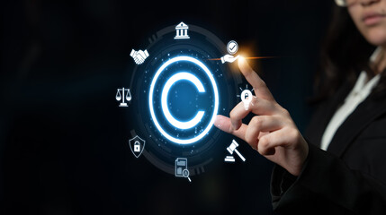 Copyright protection highlights copyright, intellectual property, and legal ownership through law, verification, and secure digital rights Latch