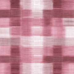 Seamless Watercolor Gingham Style Checks Pattern in Soft Pink Tones