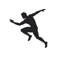 Dynamic Silhouette Of Player Fully Airborne