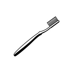 Simple Toothbrush: A sleek, monochromatic depiction of a toothbrush, presented with an emphasis on hygiene.