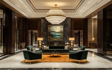Luxury interiors showcasing architectural design elements within a church, hotel, or home, featuring elegant furniture, decor, and lighting