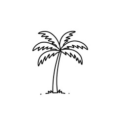 Palm Tree Silhouette: A clean, elegant silhouette of a palm tree, evoking the simplicity and serenity of tropical landscapes.