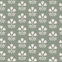 Folk Seamless pattern of flowers. Ethnic background, textile, wallpaper design