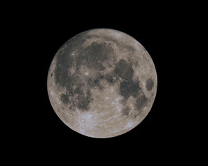 full moon over black skies