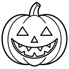 Halloween pumpkin face icons set