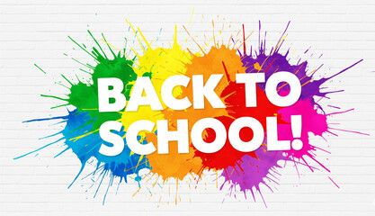 Creative Back to School Design with Rainbow Paint Splatters