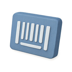 3D Icon of Barcode, Product Label, Retail E-Commerce Inventory Tracking