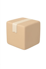 3D Icon of Delivery Box with Tape, Parcel Shipping E-Commerce Logistic