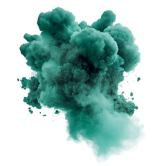 Vibrant Green Cloud Explosion [Transparent Background PNG].