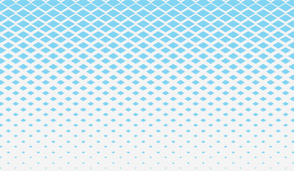 Abstract Seamless Blue and White Geometric Pattern with Squares. Contrasty Ornament of Optical Psychedelic Illusion. Vector Illustration