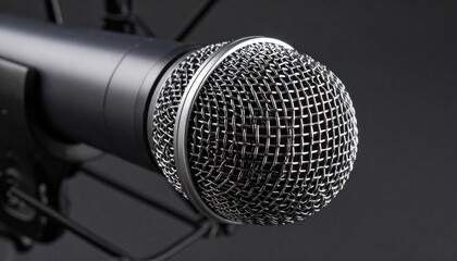 microphone on black background