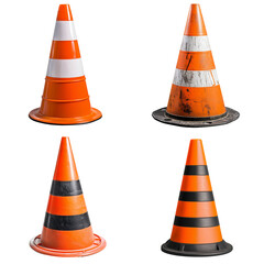 Set of street cone, isoleted