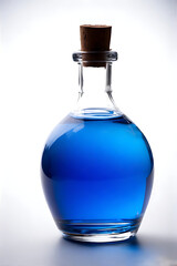 Blue Liquid in Glass Flask