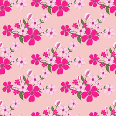 Colorful floral pattern design, seamless background