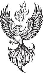 Obraz premium Ascendant Spirit: Rebirth of the Fiery Phoenix