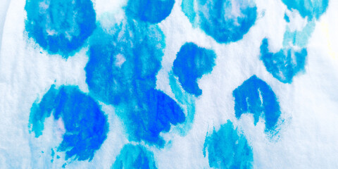 Indigo Texture. Watercolor Gems. Blue Leopard