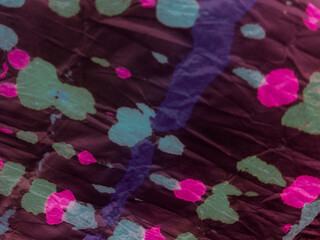 Colorful Dye Distressed Silk.  Splatter Paint