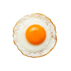 Deliciously Fried Egg with Golden Yolk Sunny Side Up Perfectly Cooked png isolated on transparent background